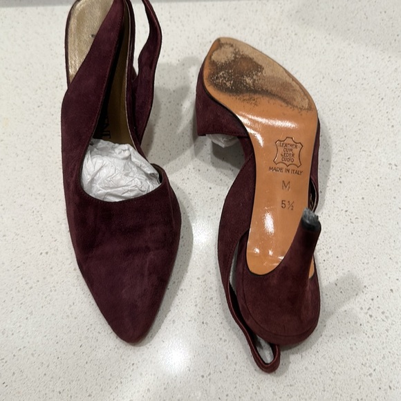 Authentic YvesSaintLaurent 5.5 all leather maroon - Picture 4 of 5